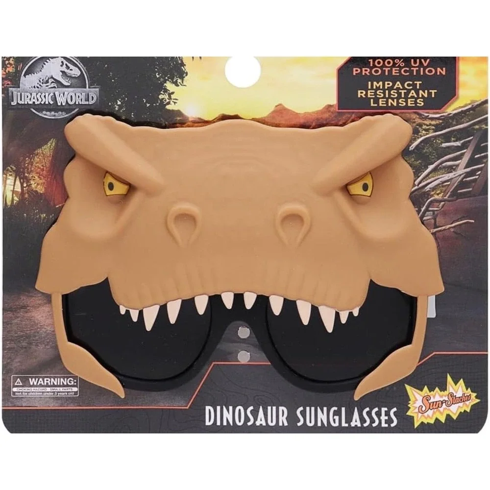 Sun-Staches Sunstaches SG3239 T-Rex Jurassic‎ World Mask NWT